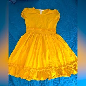 Matilda Jane fall dress excellent condition!  Work once!  golden yellow